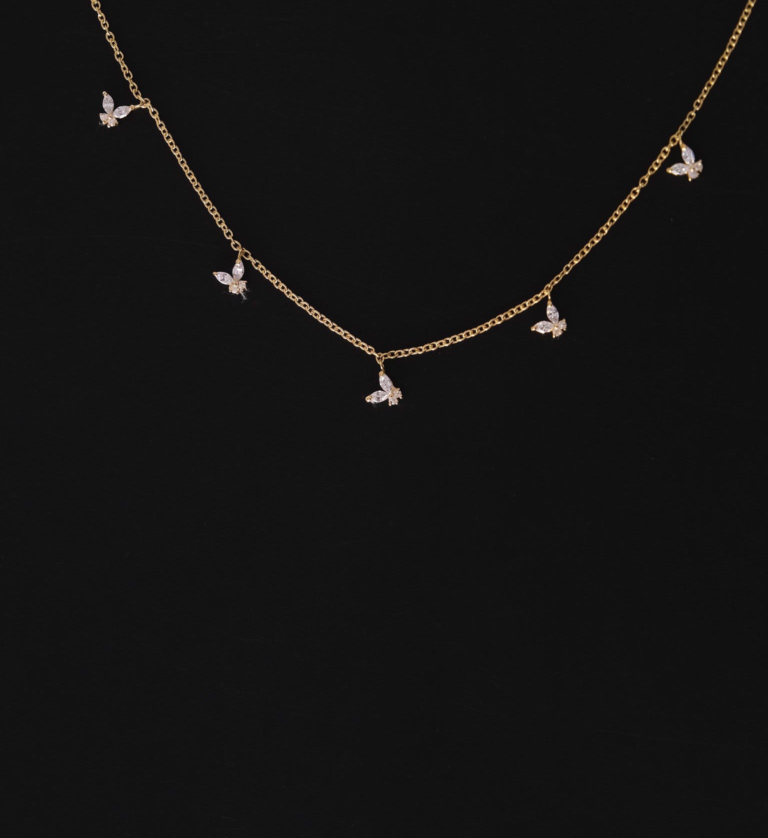 Tilted Butterfly Necklace-Pendants-Anushka Jain Jewellery