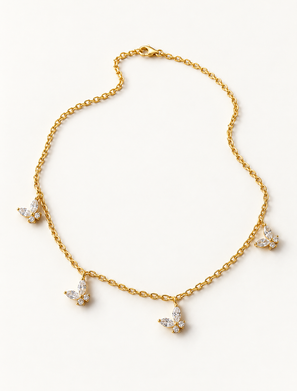 Tilted Butterfly Necklace