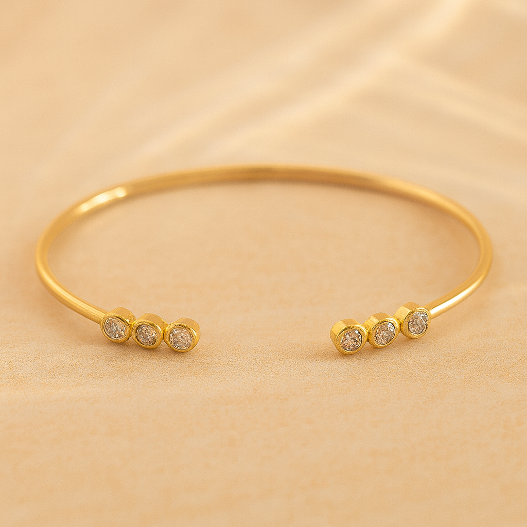 Tri Diamond Cuff-Bracelets-Anushka Jain Jewellery