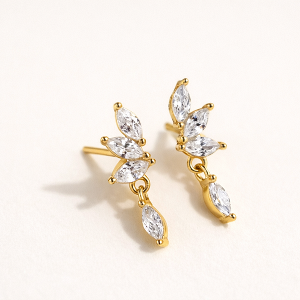 Tri Marquise Drop Stud-Anushka Jain Jewellery