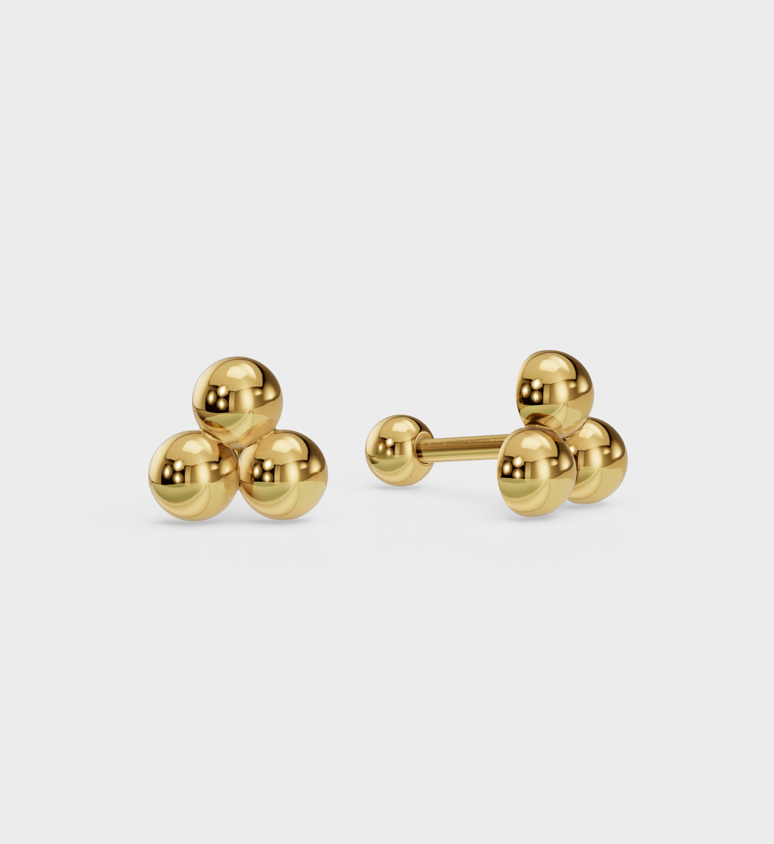 Trio Ball Studs-Studs-Anushka Jain Jewellery