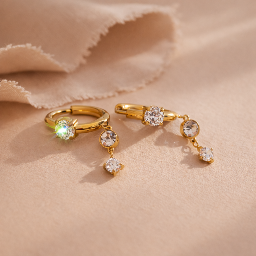 Trio Diamond Huggie-Anushka Jain Jewellery