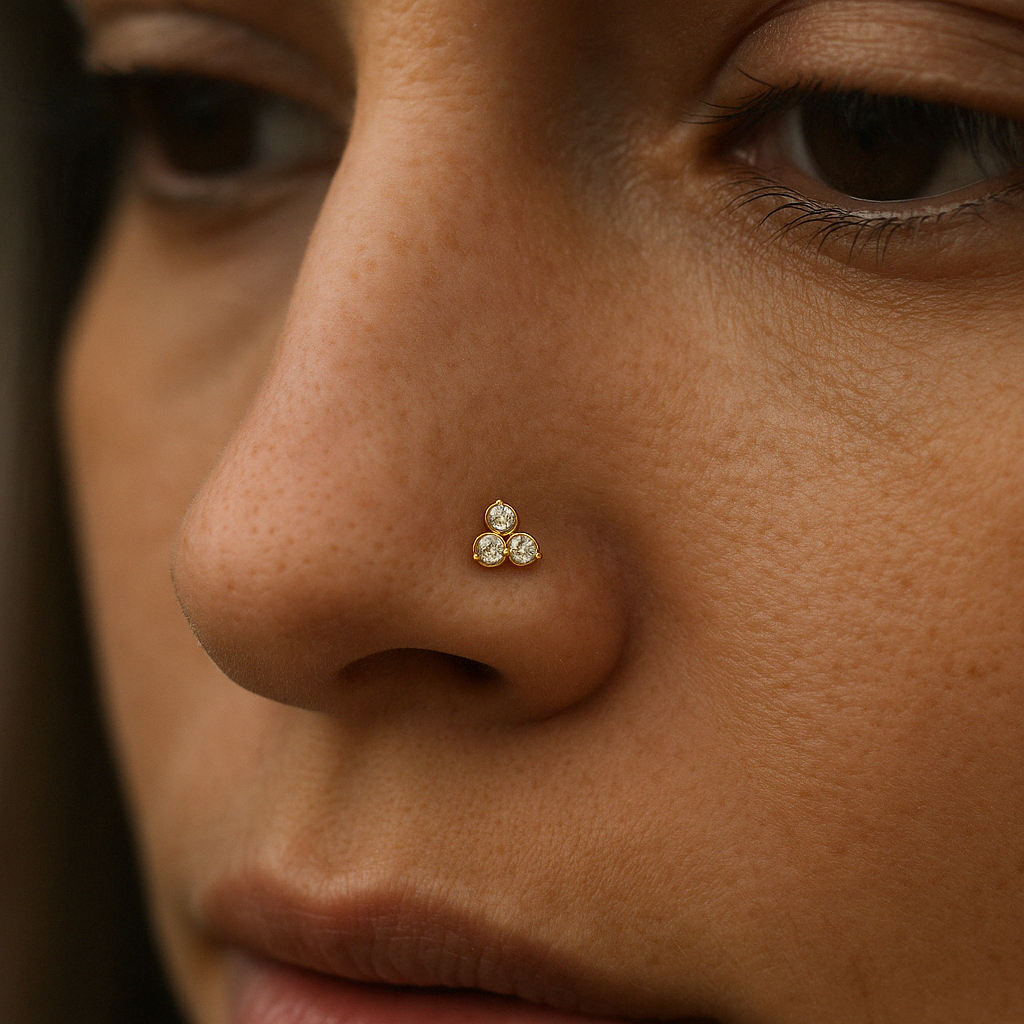 Trio Nose Pin-Nose Rings-Anushka Jain Jewellery