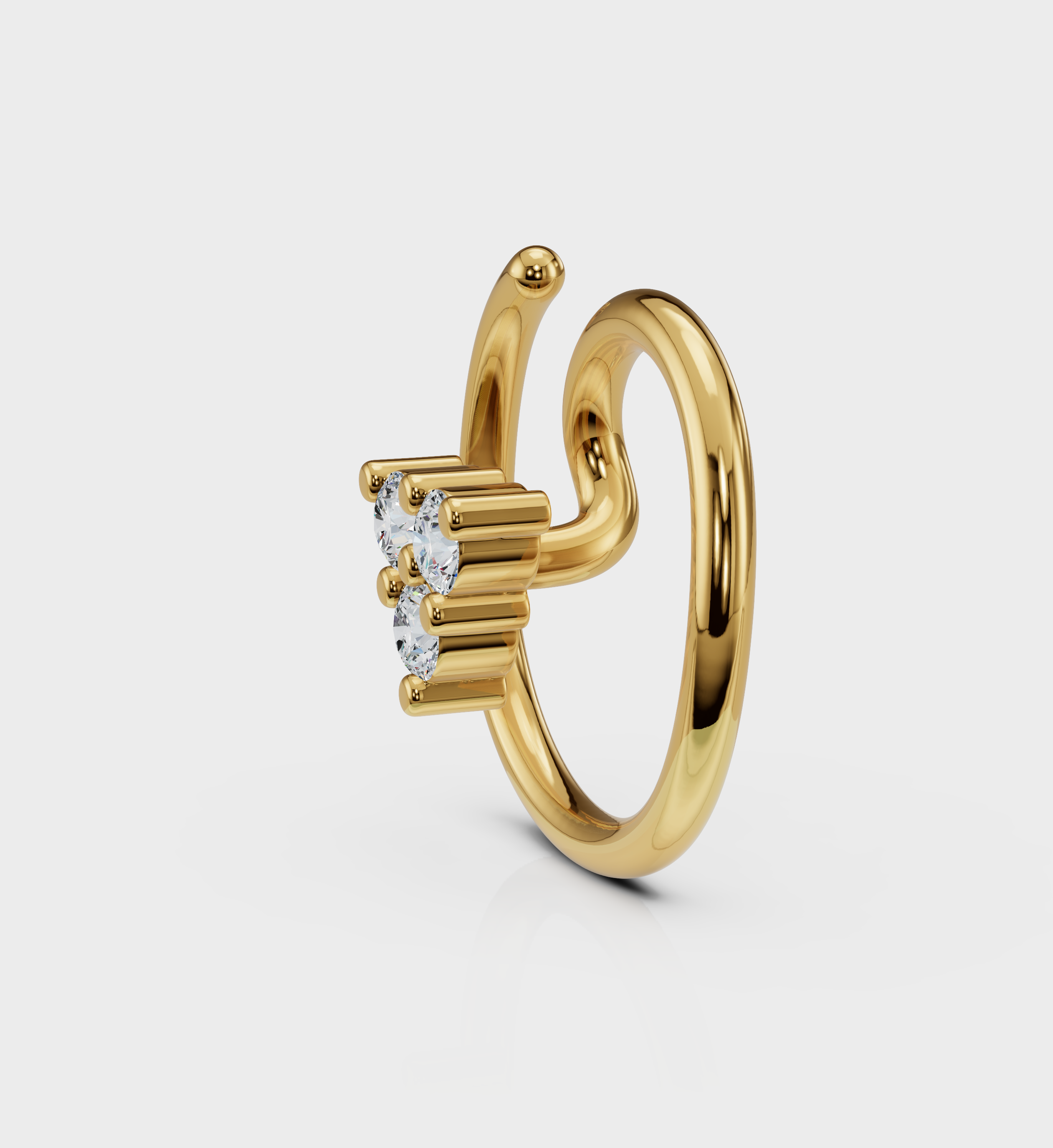 Trio Nose Pin-Nose Rings-Anushka Jain Jewellery