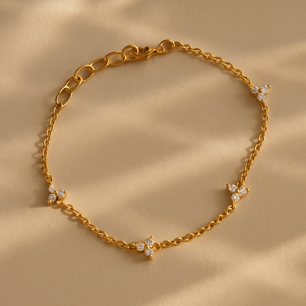 Triple Diamond Trio Bracelet-Anushka Jain Jewellery