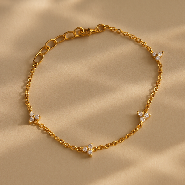 Triple Diamond Trio Bracelet-Anushka Jain Jewellery