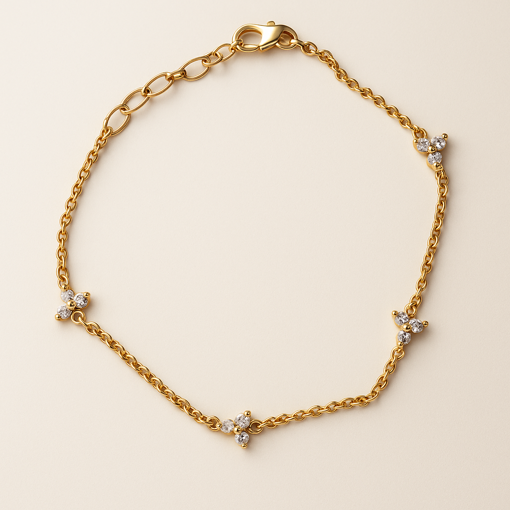 Triple Diamond Trio Bracelet-Anushka Jain Jewellery