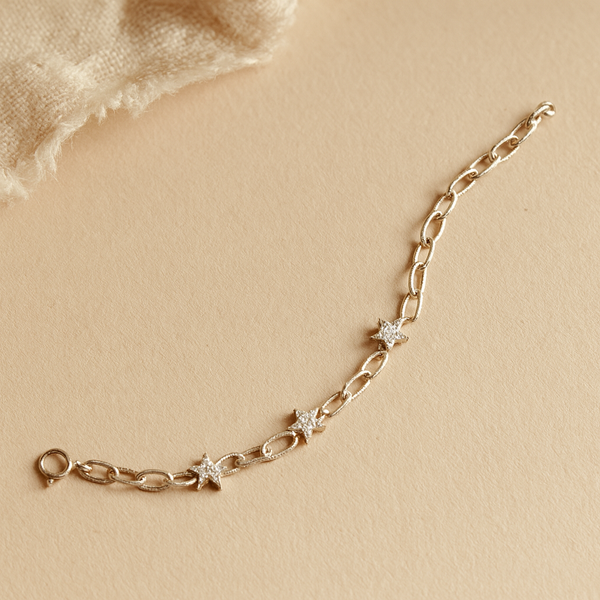 Triple Star Chain Bracelet-Bracelets-Anushka Jain Jewellery