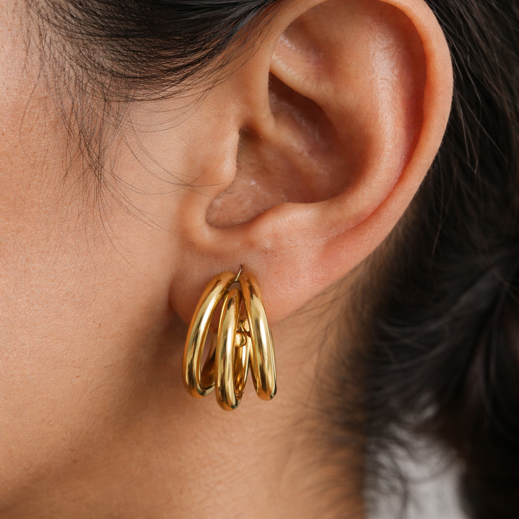 Triplet Hoops-Anushka Jain Jewellery