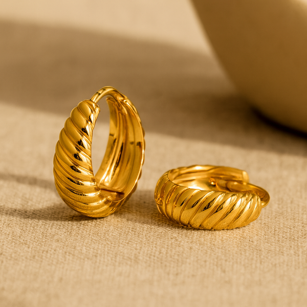Twisted Huggie Earring-Huggie-Anushka Jain Jewellery