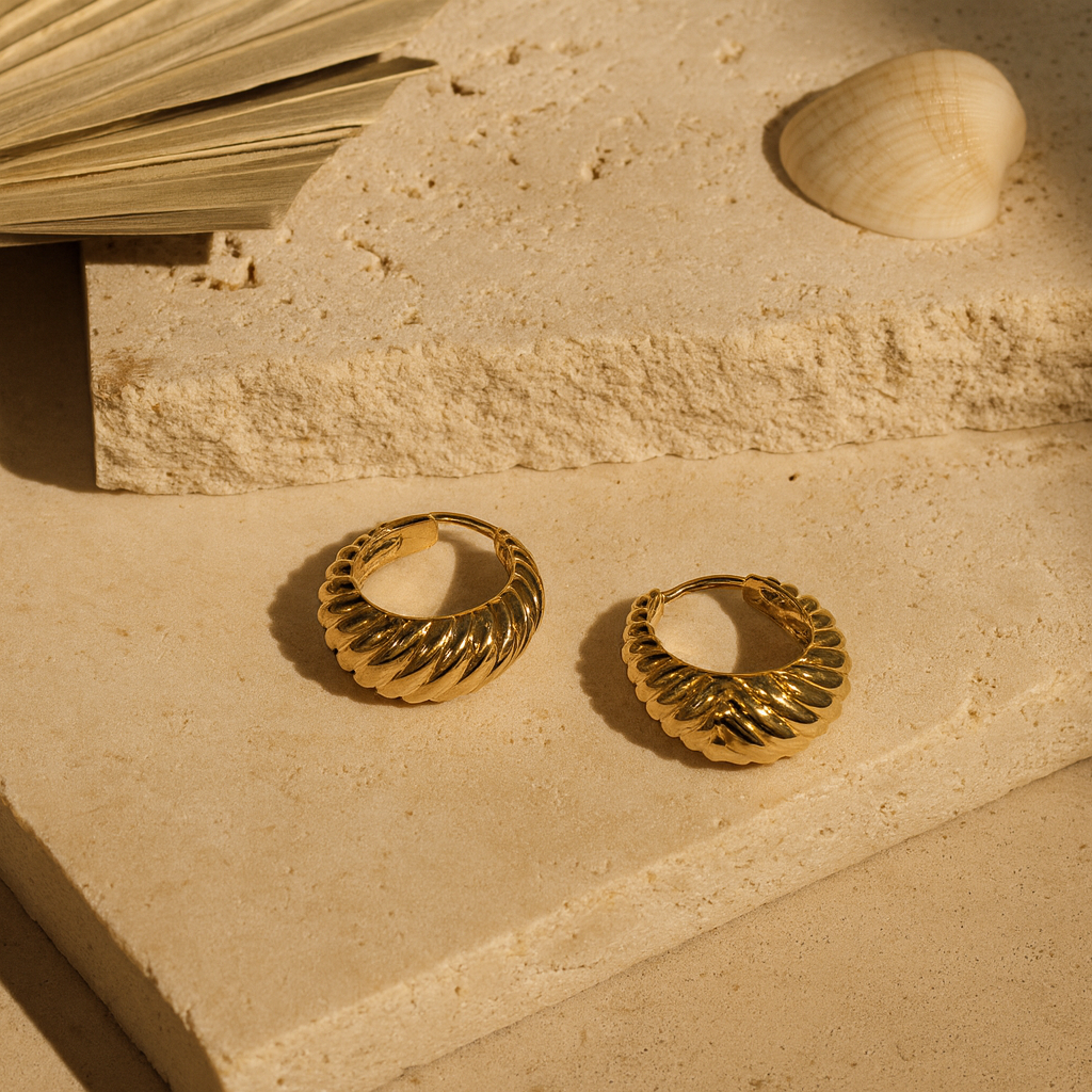 Twisted Huggie Earring-Huggie-Anushka Jain Jewellery