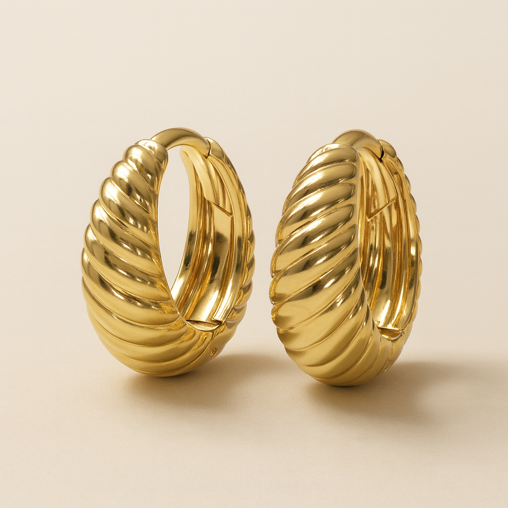 Twisted Huggie Earring-Huggie-Anushka Jain Jewellery