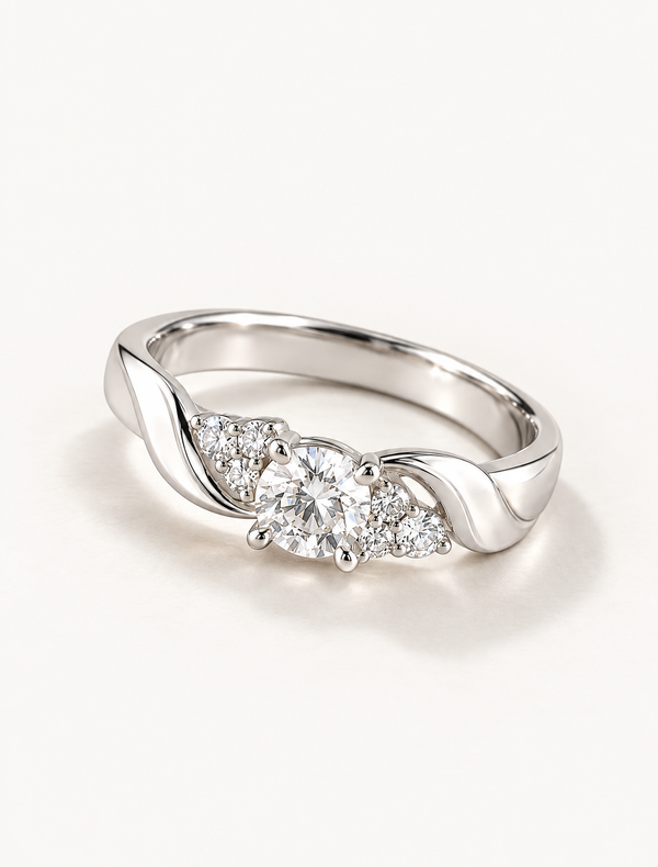 Twisted Radiance Solitaire Ring