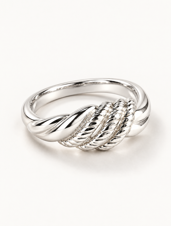 Twisted Rope Crossover Ring