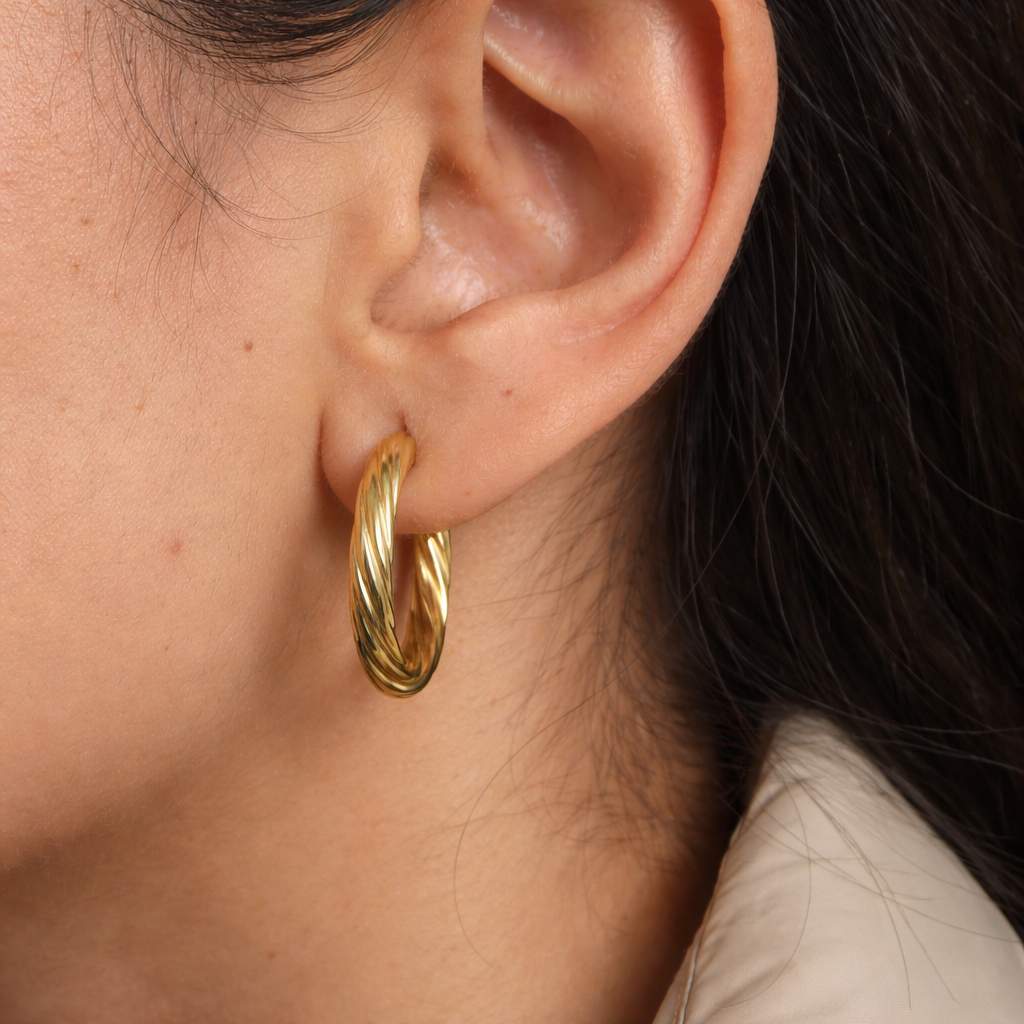 Twisted Rope Hoops-Anushka Jain Jewellery