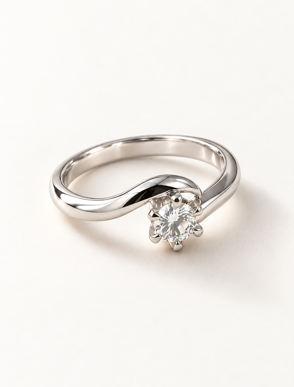 Twisted Solitaire Ring
