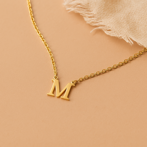 Uppercase Initial Necklace-Pendants-Anushka Jain Jewellery
