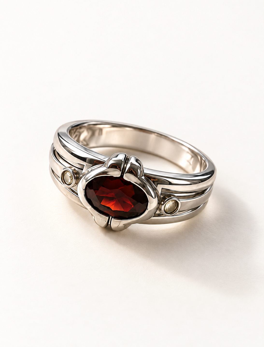 Vintage Garnet Solitaire Ring