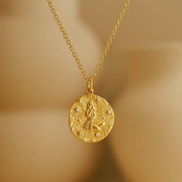 Virgo Zodiac Necklace-Necklaces-Gold Vermeil-Anushka Jain Jewellery