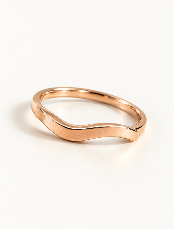 Wave Contour Stacking Ring