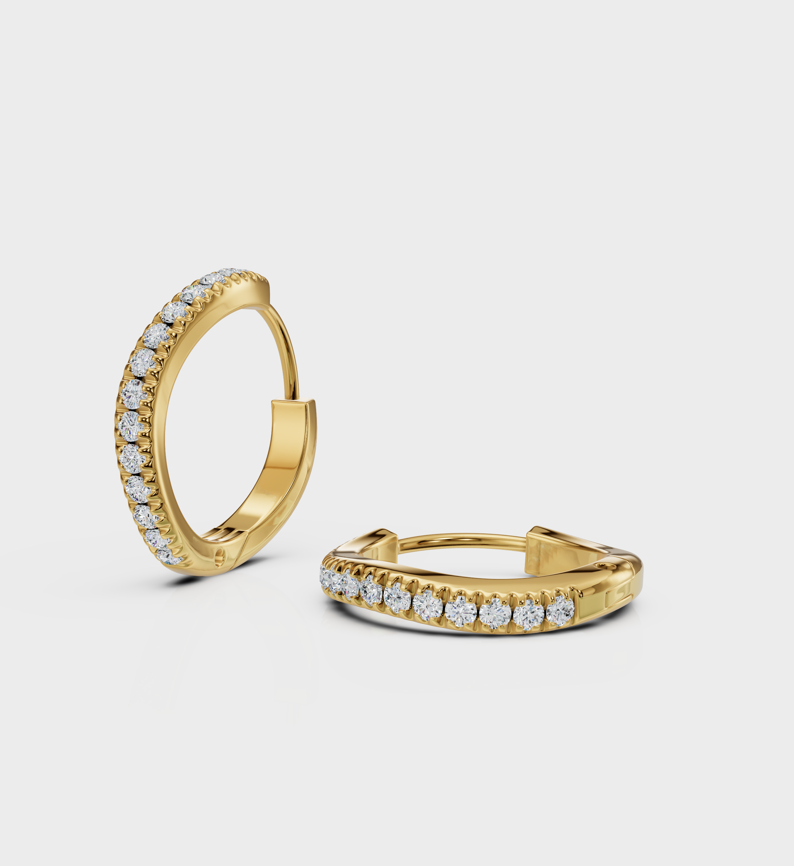 Wave Diamond Hoops-Hoops-Anushka Jain Jewellery