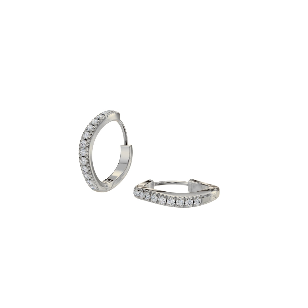 Wave Diamond Hoops-Hoops-Anushka Jain Jewellery