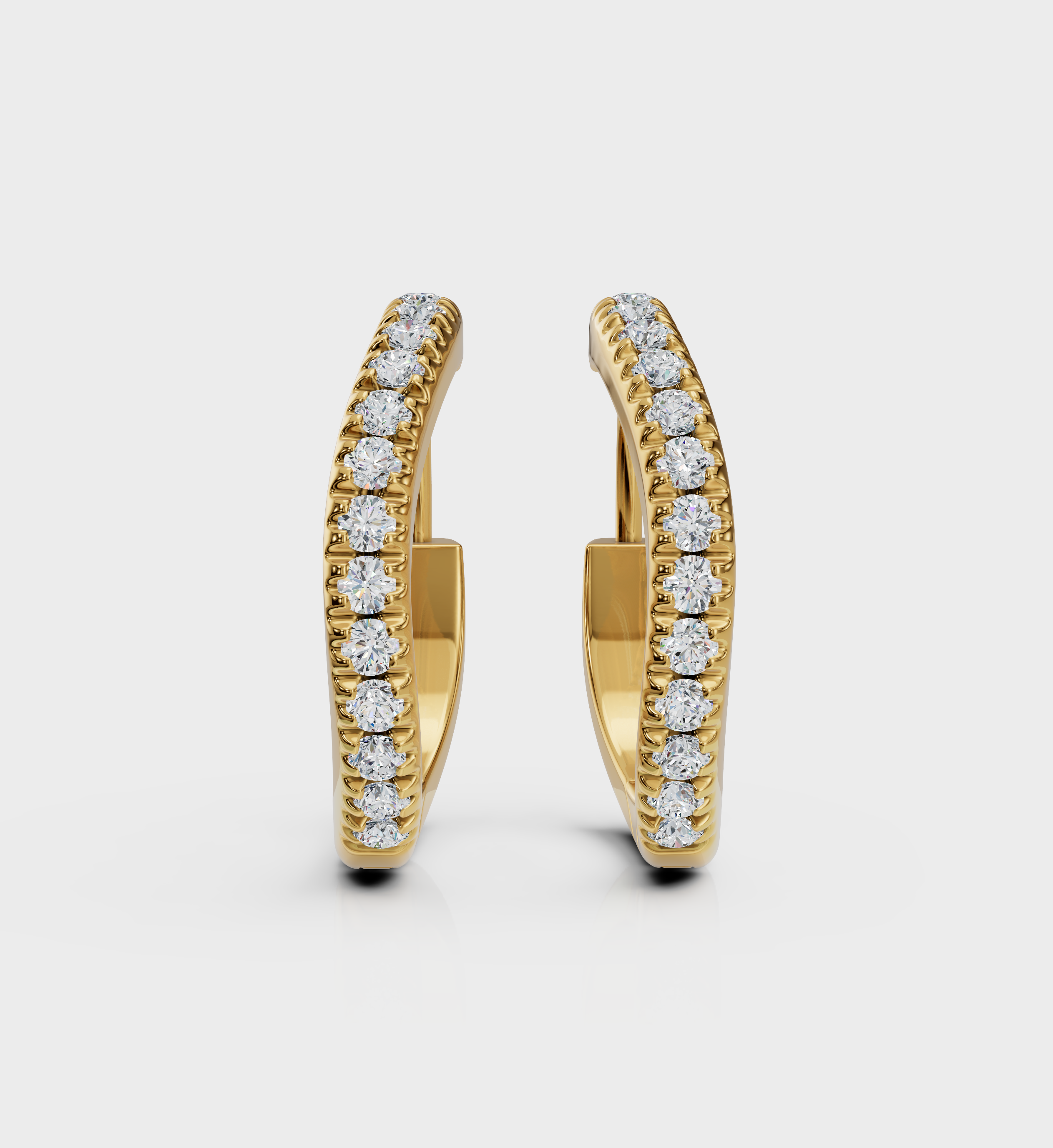 Wave Diamond Hoops-Hoops-Anushka Jain Jewellery