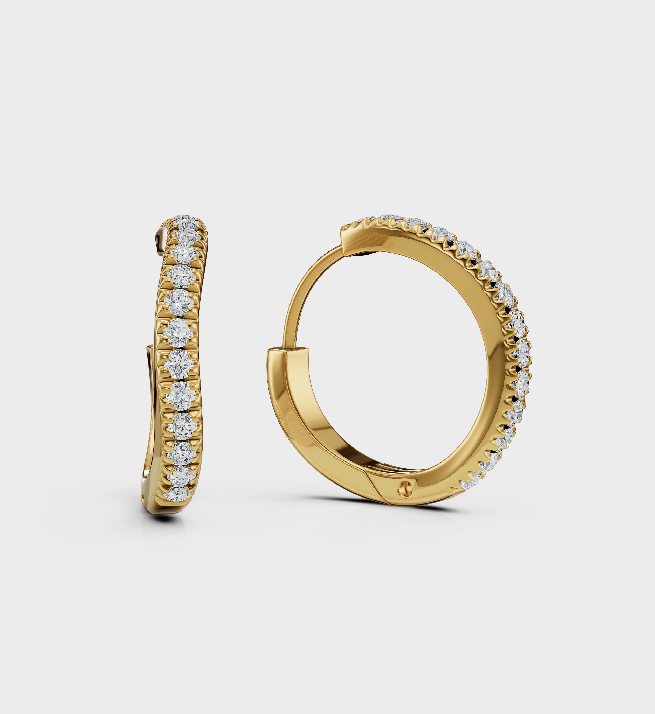 Wave Diamond Hoops-Hoops-Anushka Jain Jewellery