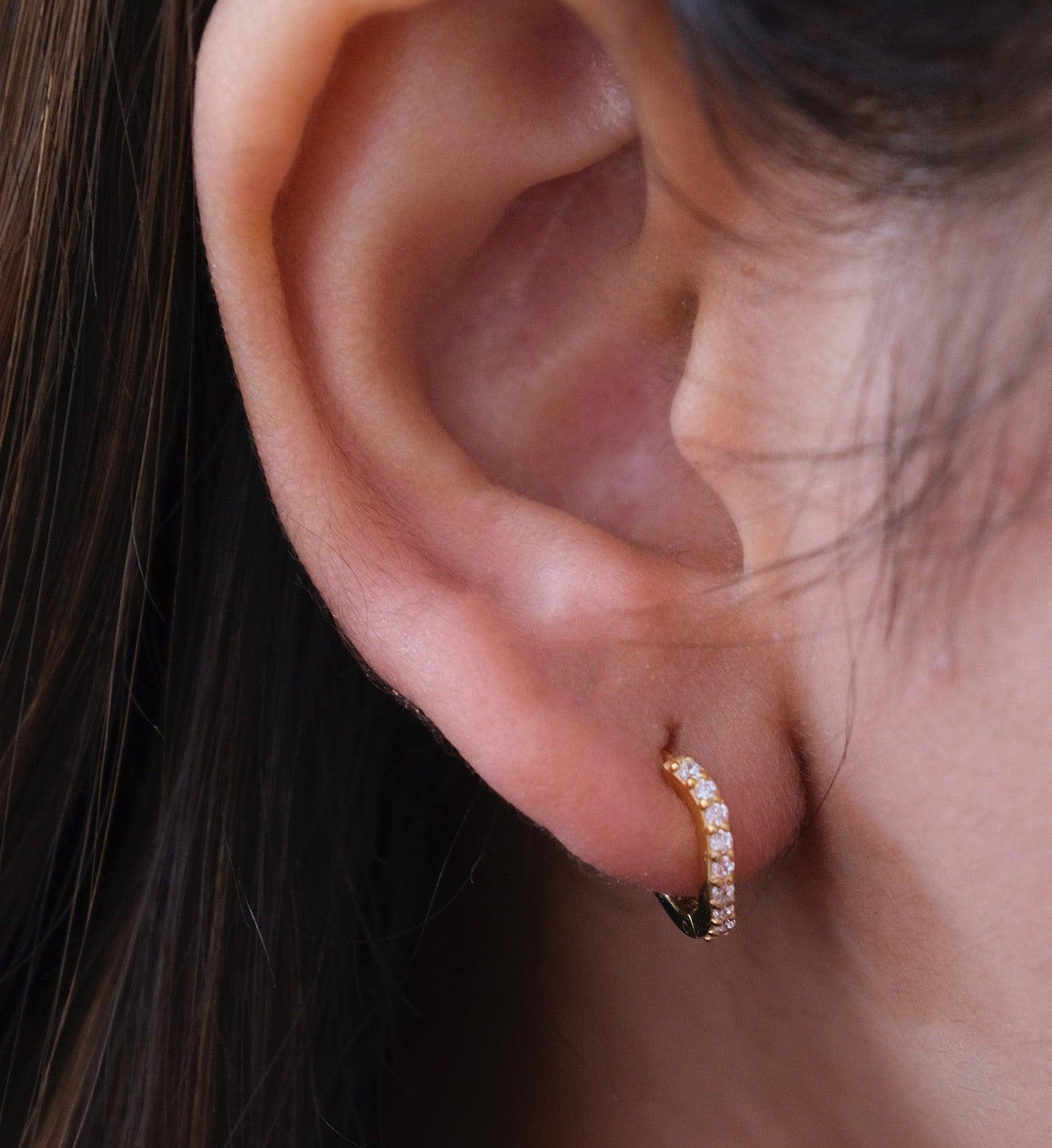 Wave Diamond Hoops-Hoops-Gold Vermeil-Anushka Jain Jewellery