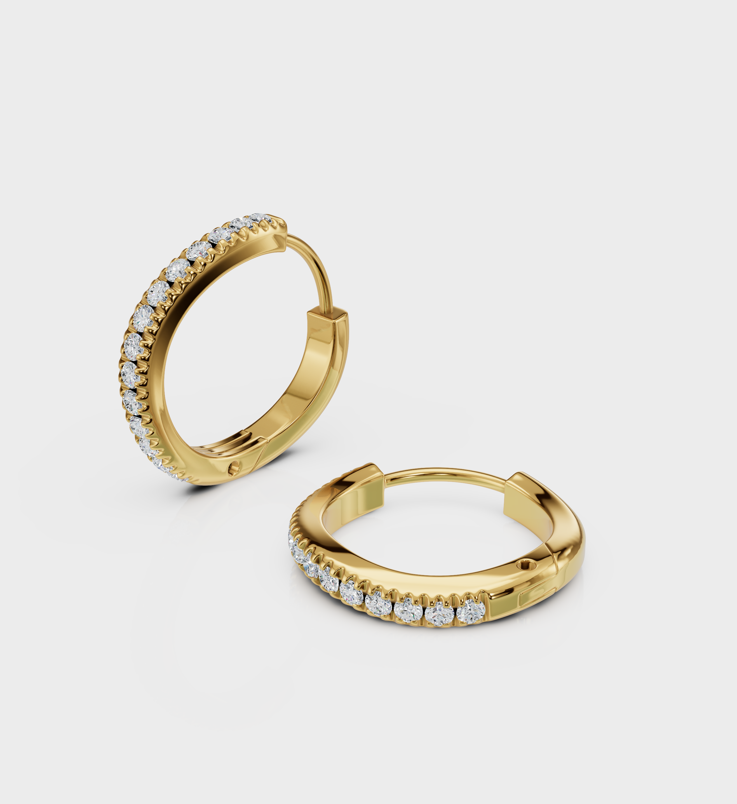 Wave Diamond Hoops-Hoops-Anushka Jain Jewellery