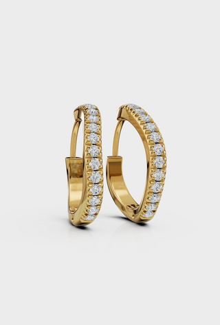 Wave Diamond Hoops