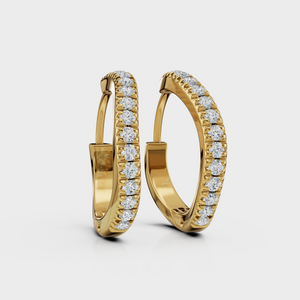 Wave Diamond Hoops