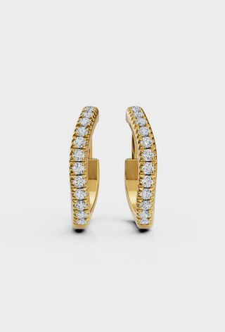 Wave Diamond Hoops