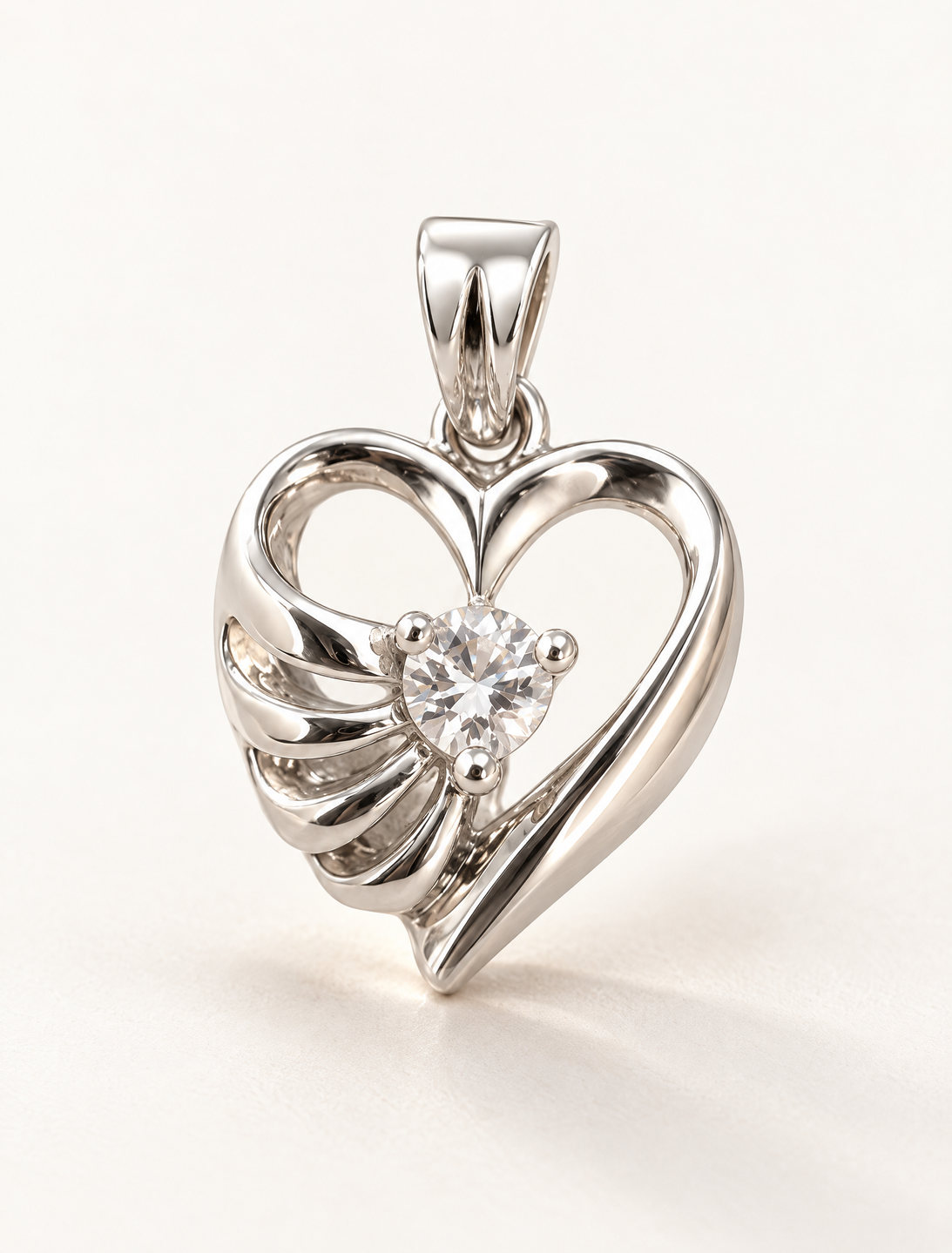 White CZ Drop Charm