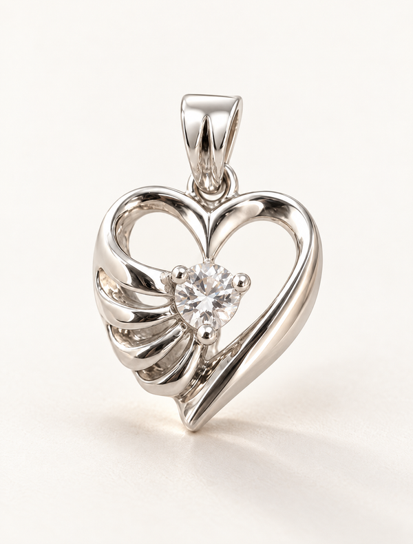 White CZ Drop Charm