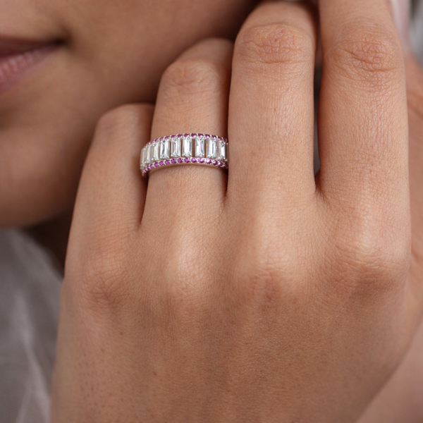 White Radiance Eternity Ring-Rings-Anushka Jain Jewellery