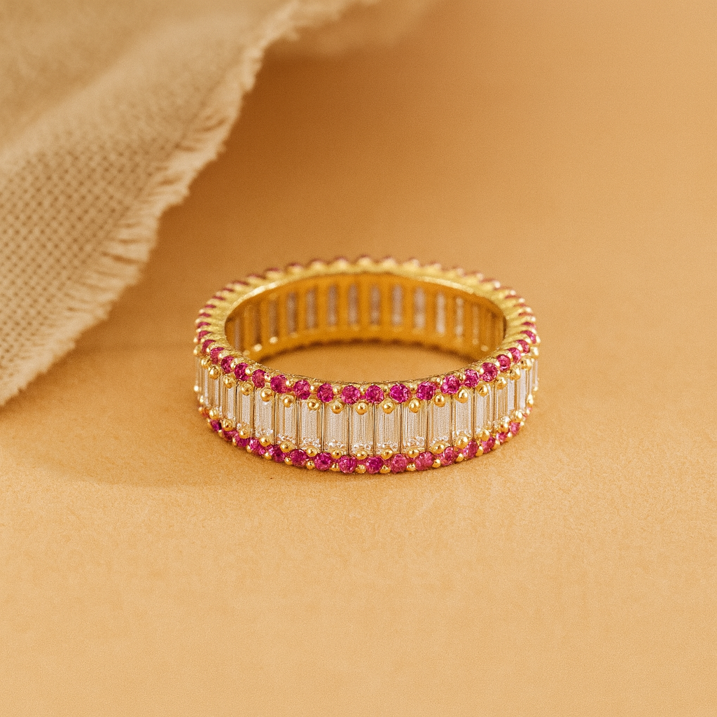 White Radiance Eternity Ring-Rings-Anushka Jain Jewellery