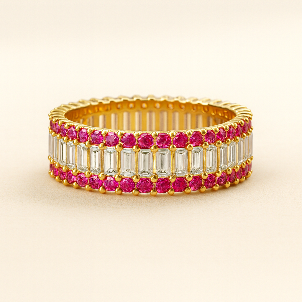 White Radiance Eternity Ring-Rings-Anushka Jain Jewellery