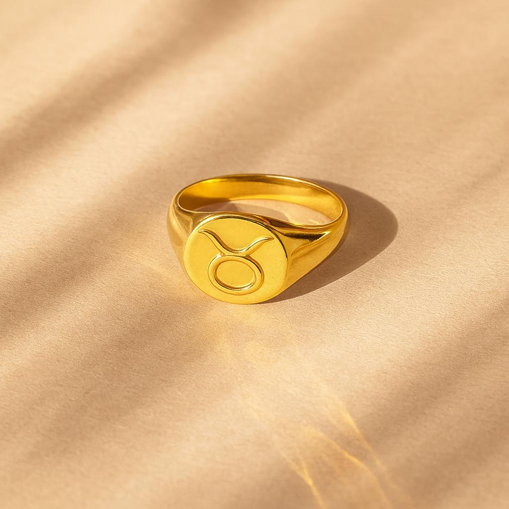 Zodiac Signet Ring-Rings-Anushka Jain Jewellery