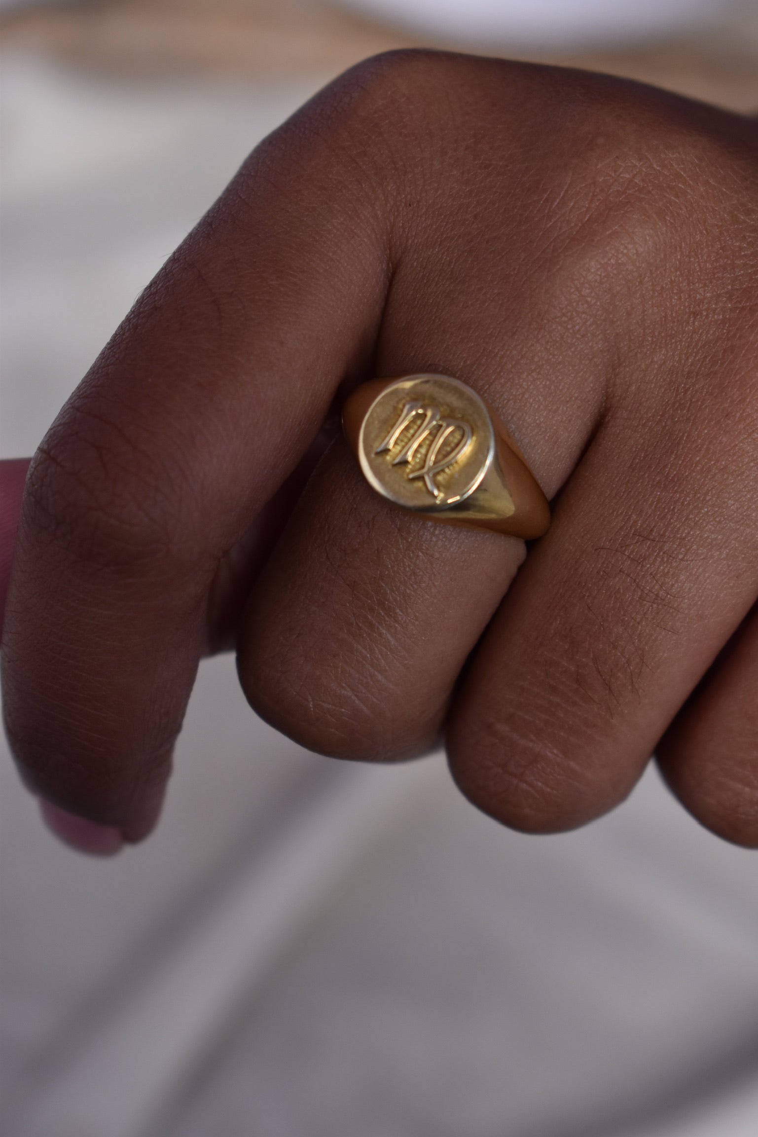 Zodiac Signet Ring-Rings-Anushka Jain Jewellery