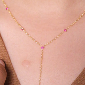 Ruby Lariat Necklace