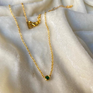 Emerald Solitaire Necklace