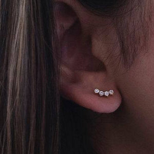 Curved Diamond Studs