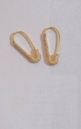 Sukhmani Gambhir in Glam Safety Pin Earrings