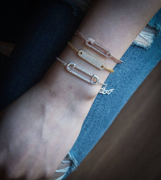 Pave Bar Chain Bracelet
