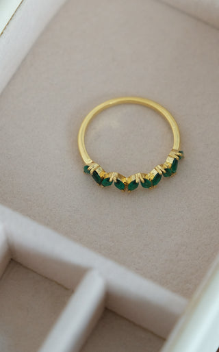 Emerald Marquise Band