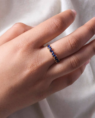 Sapphire Marquise Band