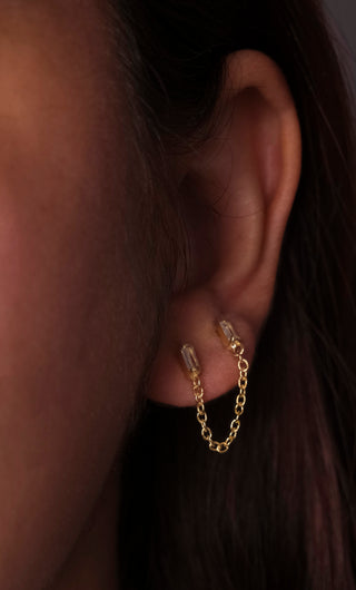 Baguette Chain Earrings