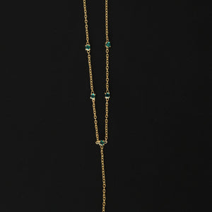 Emerald Lariat Necklace