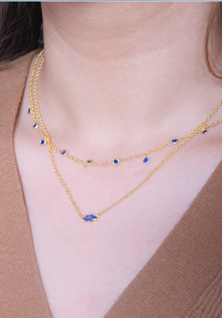 Marquise Sapphire Necklace